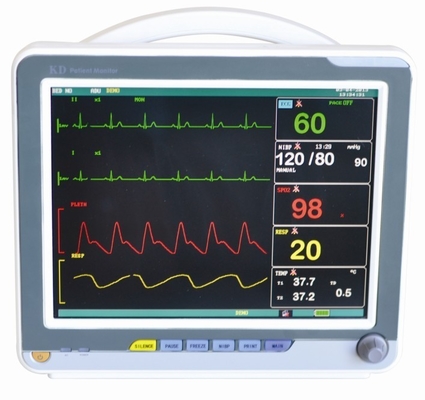 monitor paciente portátil de la exhibición de las formas de onda de 7-Lead ECG con la técnica de Digitaces SpO2